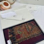 Touch İthal Etnik Desen Pamuk İpek Şal -35330 - Bordo Turuncu