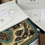 Touch İthal Etnik Desen Yün İpek Şal- 34660 - Su yeşili