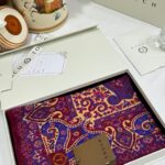 Touch İthal Etnik Desen Yün İpek Şal-  34550 - Mor