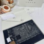 Touch İthal Etnik Desen Pamuk İpek Şal -35330 - Siyah