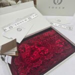 Touch İthal Etnik Desen Yün İpek Şal 34330 - Bordo