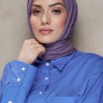 Organic Bambu Eşarp - Eflatun