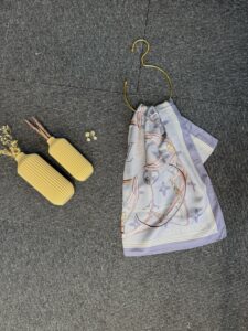 Lv Kemer Desen Pamuk Soft Şal 31230 - Açık Gri