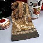 Yeni Etnik Pamuk Soft Şal 65301 - 65301  Haki-Altın