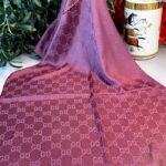 G Desen Pamuk İpeksi Jakar Şal 908204 -  Morcivert