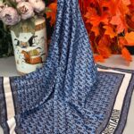 Dior Marka Eşarp - Gece Mavisi