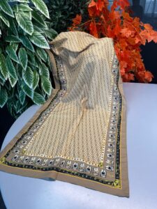 Fendi Monogram Pamuk Soft Şal 64302 - Yağ Yeşili