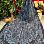 Etro Pamuk İpek Şal 52340 - Bebe Mavisi-Lacivert