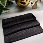 Fendi İthal Pamuk İpek Jakar Şal - Siyah