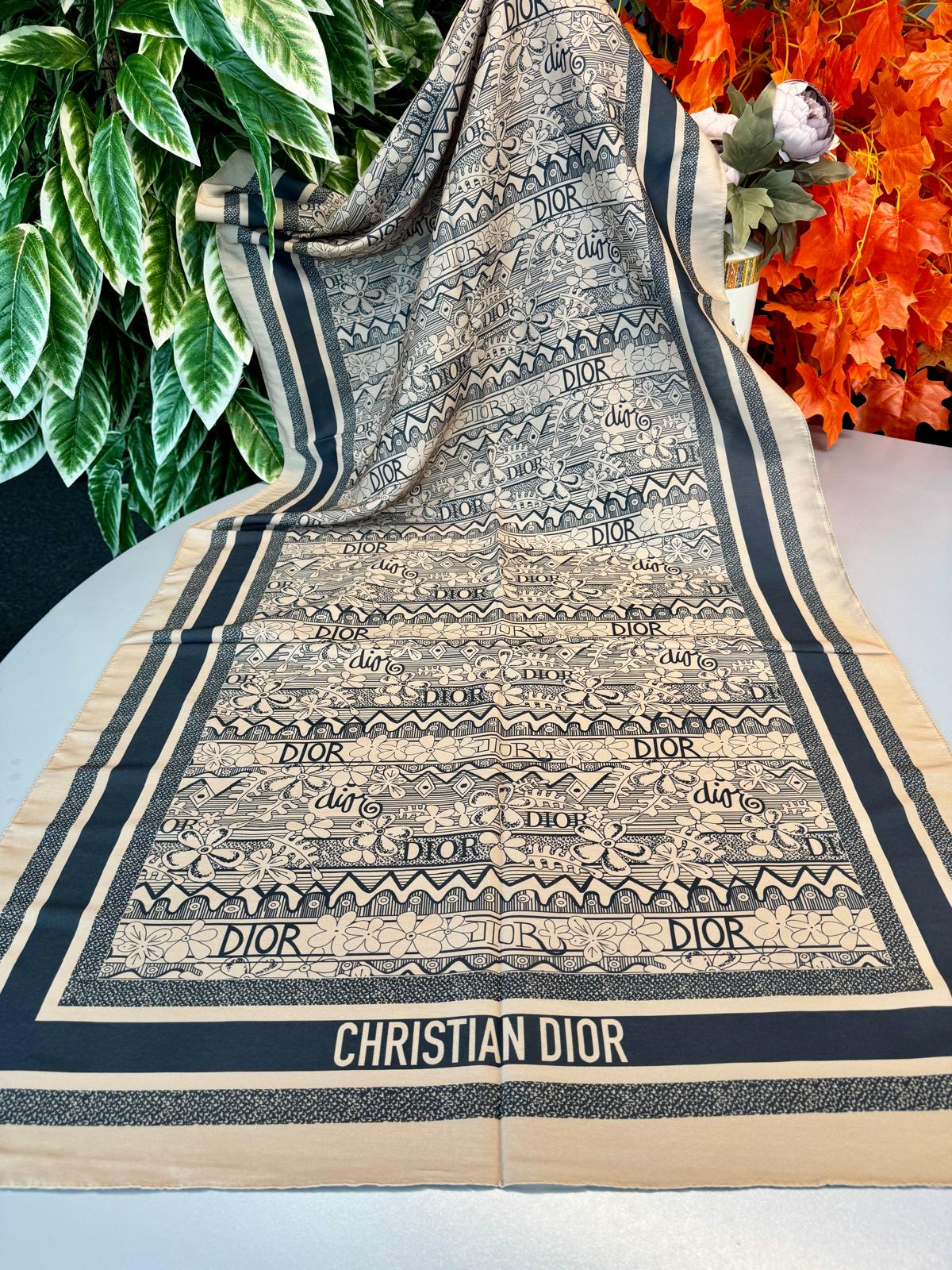 Dior Monogram Pamuk Soft Şal 86021 camel - Görsel 2