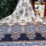 Hint Etro Desenli Pamuk Soft Şal - 658960 - Lacivert