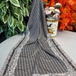 Fendi Monogram Pamuk Soft Şal 64302 - Antrasit