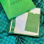 İthal Çifttaraflı Gucci İnci Vual İpek Şal-50140 - Zümrüt