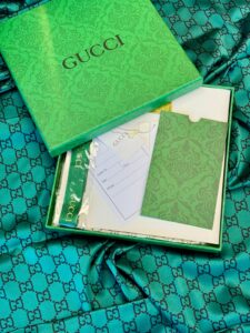 İthal Çifttaraflı Gucci İnci Vual İpek Şal-50140 - Zümrüt