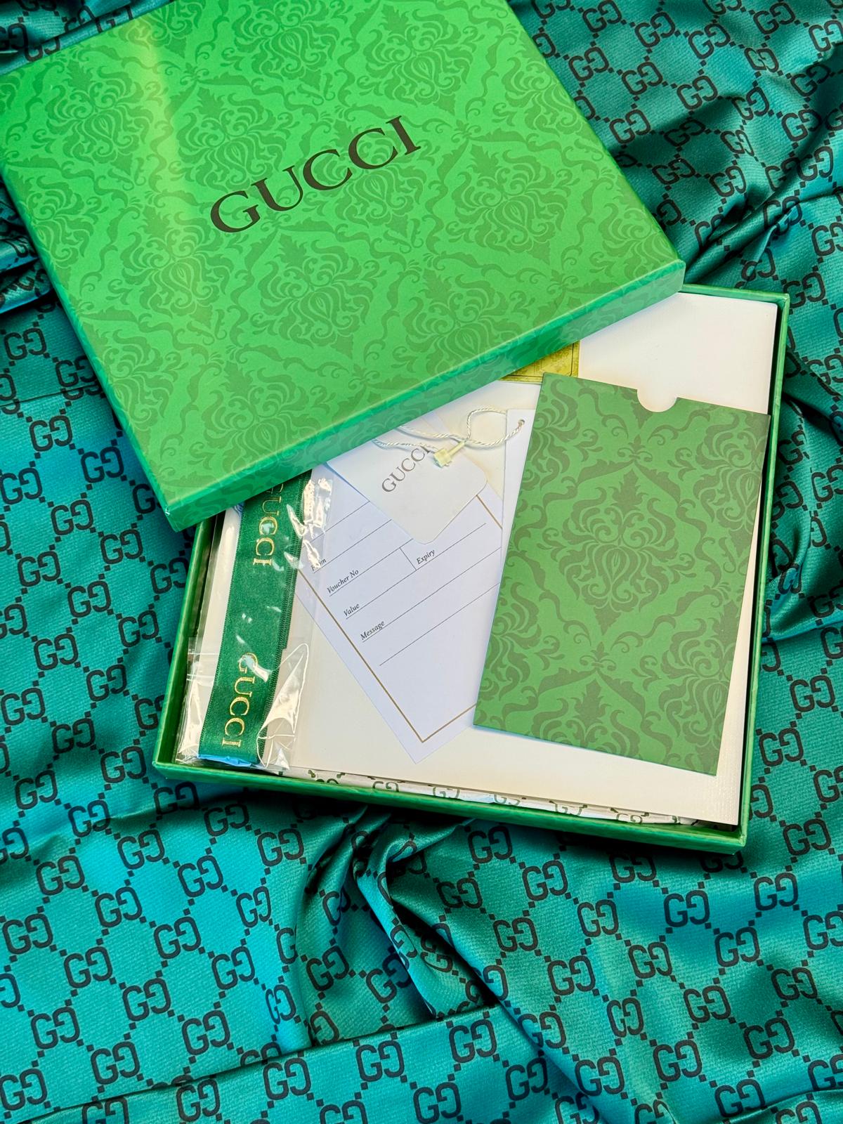 İthal Çifttaraflı Gucci İnci Vual İpek Şal-50140 - Zümrüt