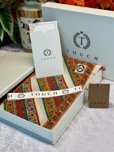 Touch New İthal Pamuk İpek Şal - 55780 - Ekru Oring