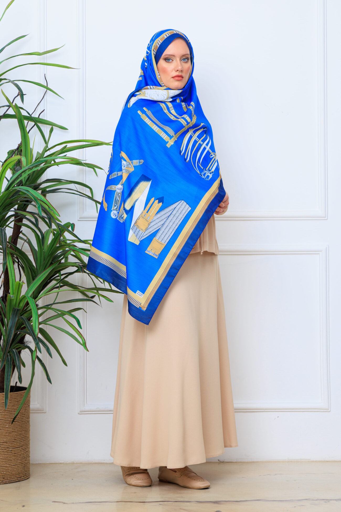 hermes pamuk soft şal - 32014 İndigo - Görsel 3