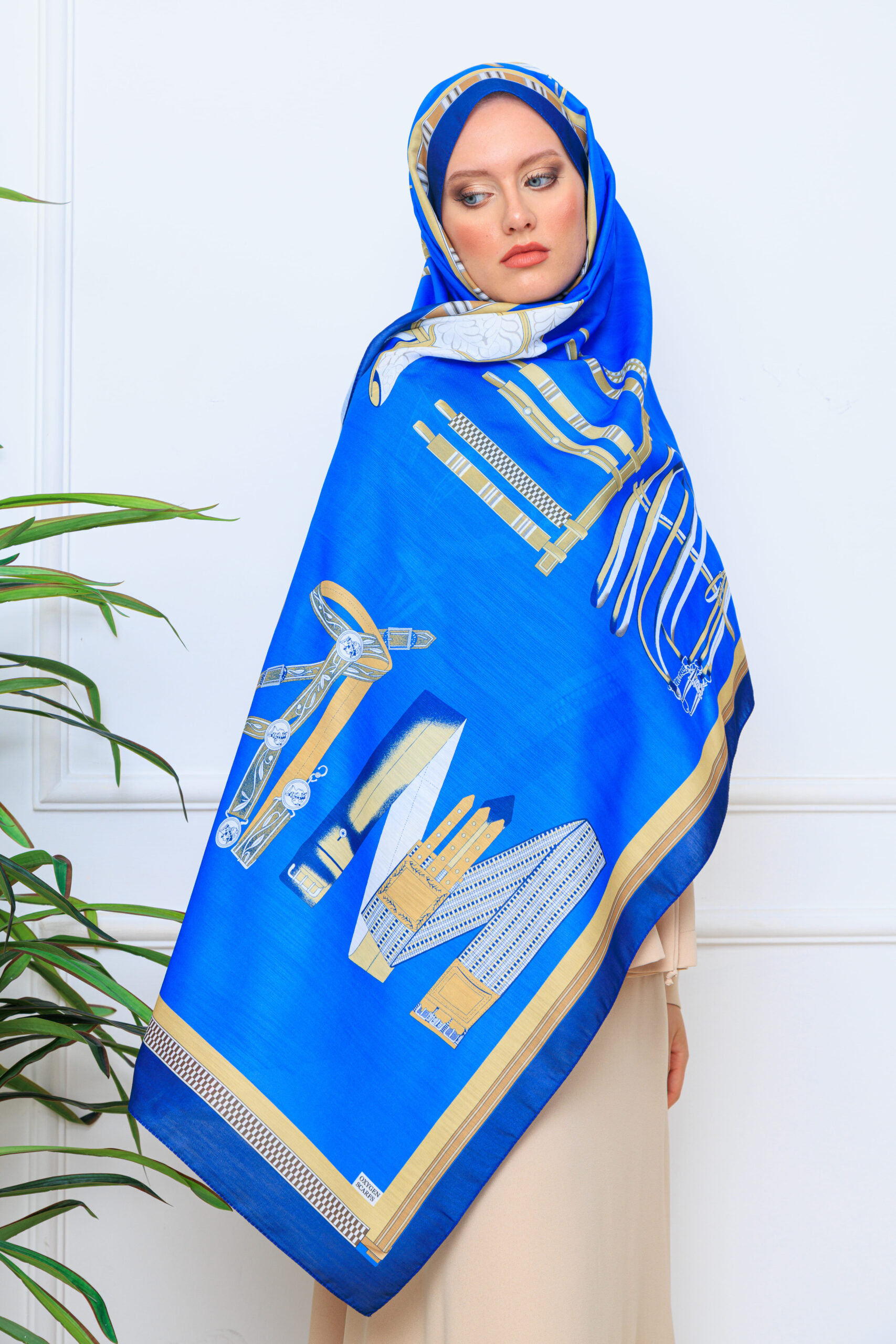 hermes pamuk soft şal - 32014 İndigo - Görsel 5