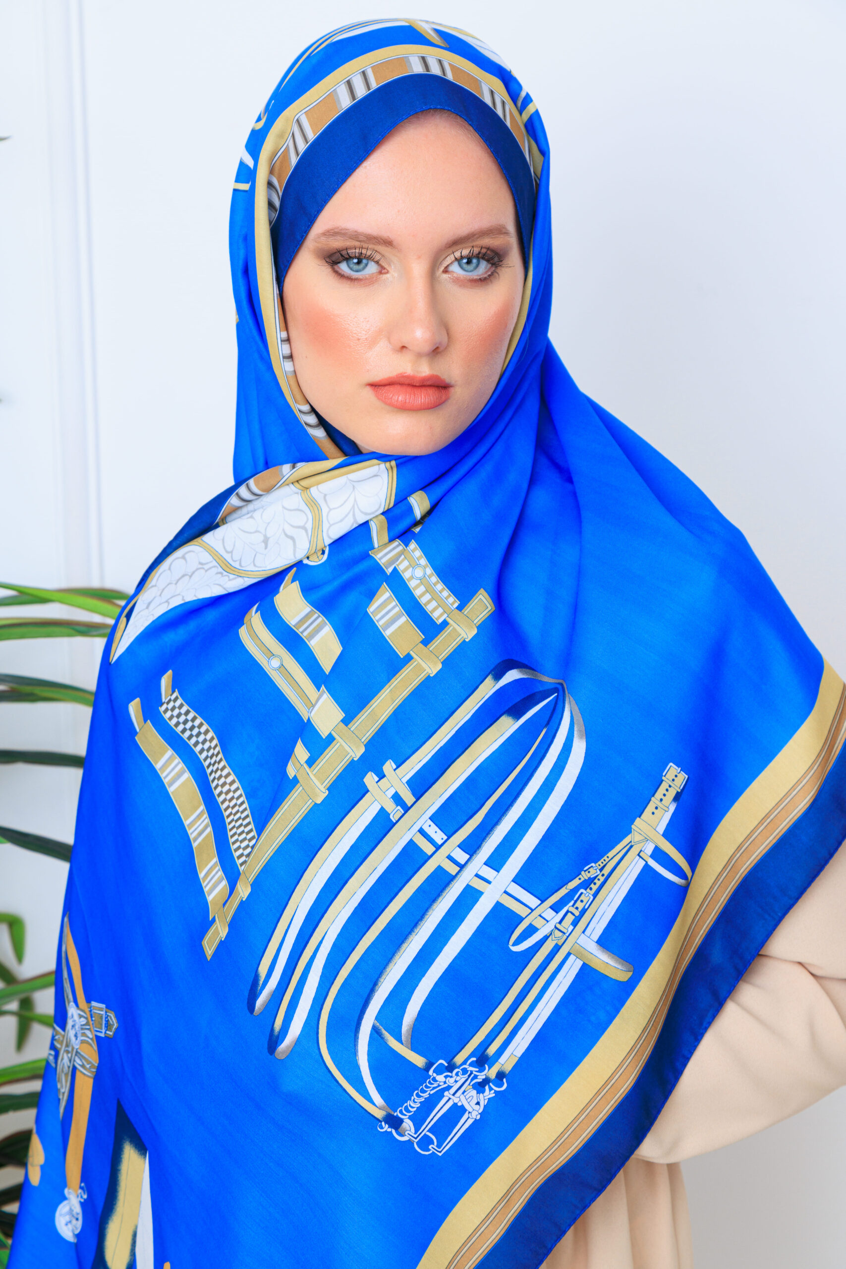 hermes pamuk soft şal - 32014 İndigo