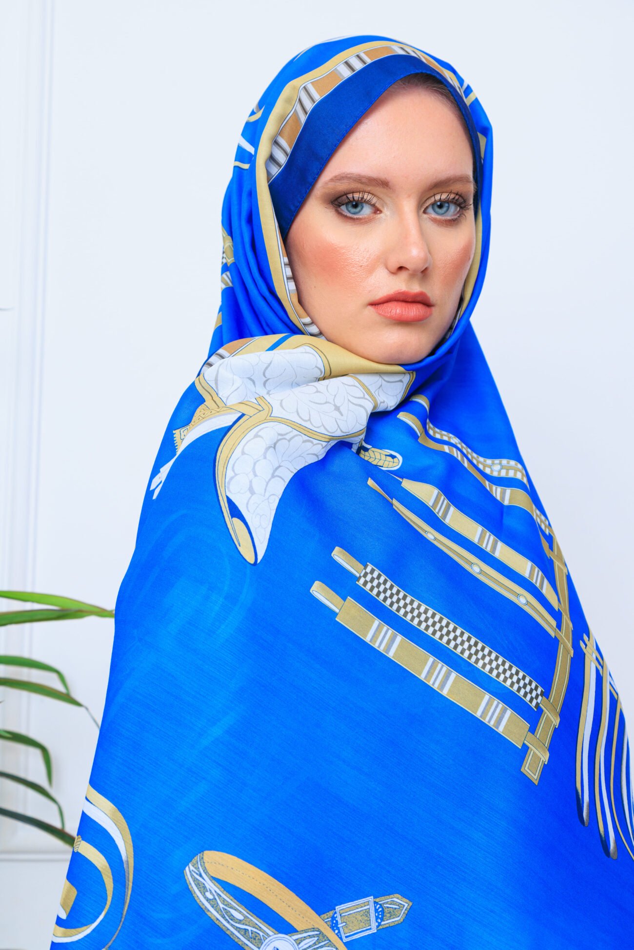 hermes pamuk soft şal - 32014 İndigo - Görsel 2