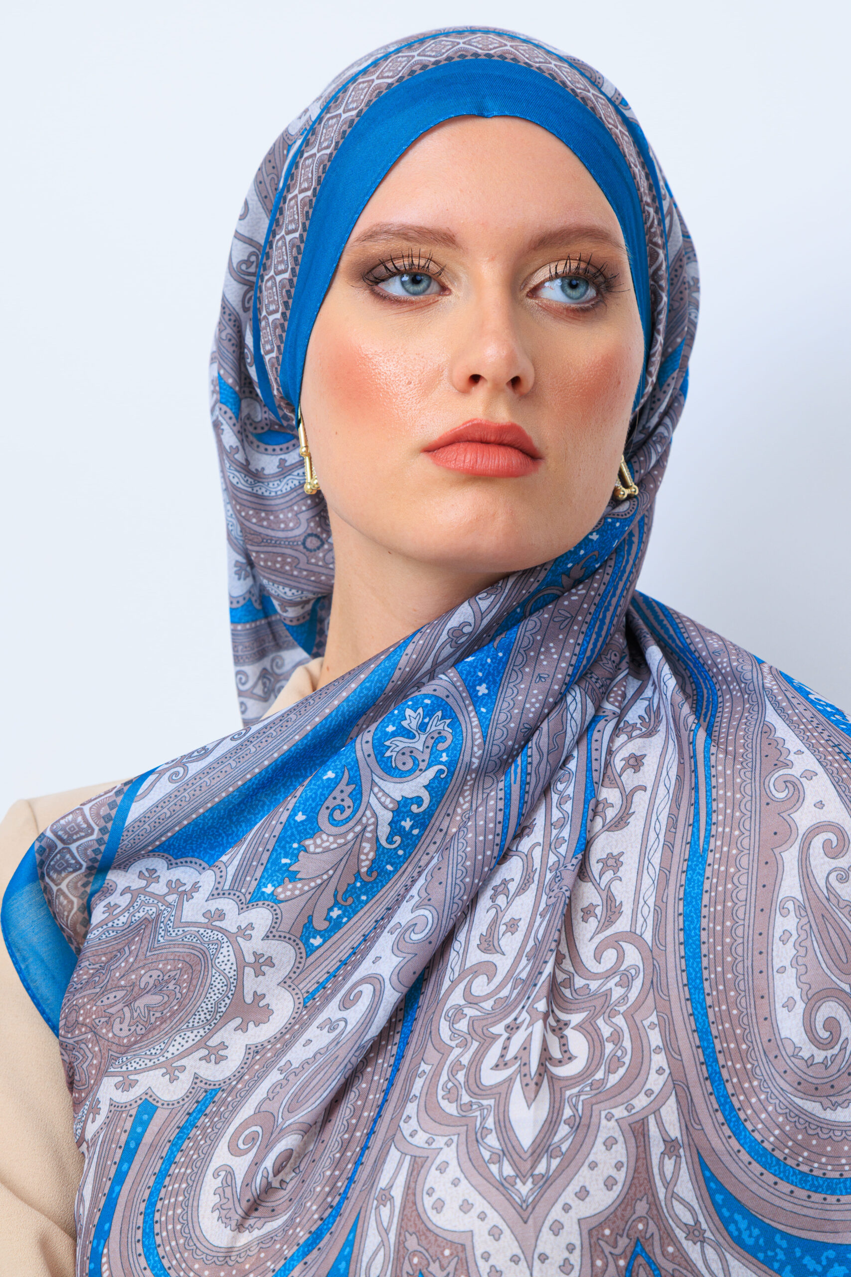 Yeni Etnik Pamuk Soft Şal 65301 - 65301  Turkuaz - Görsel 2