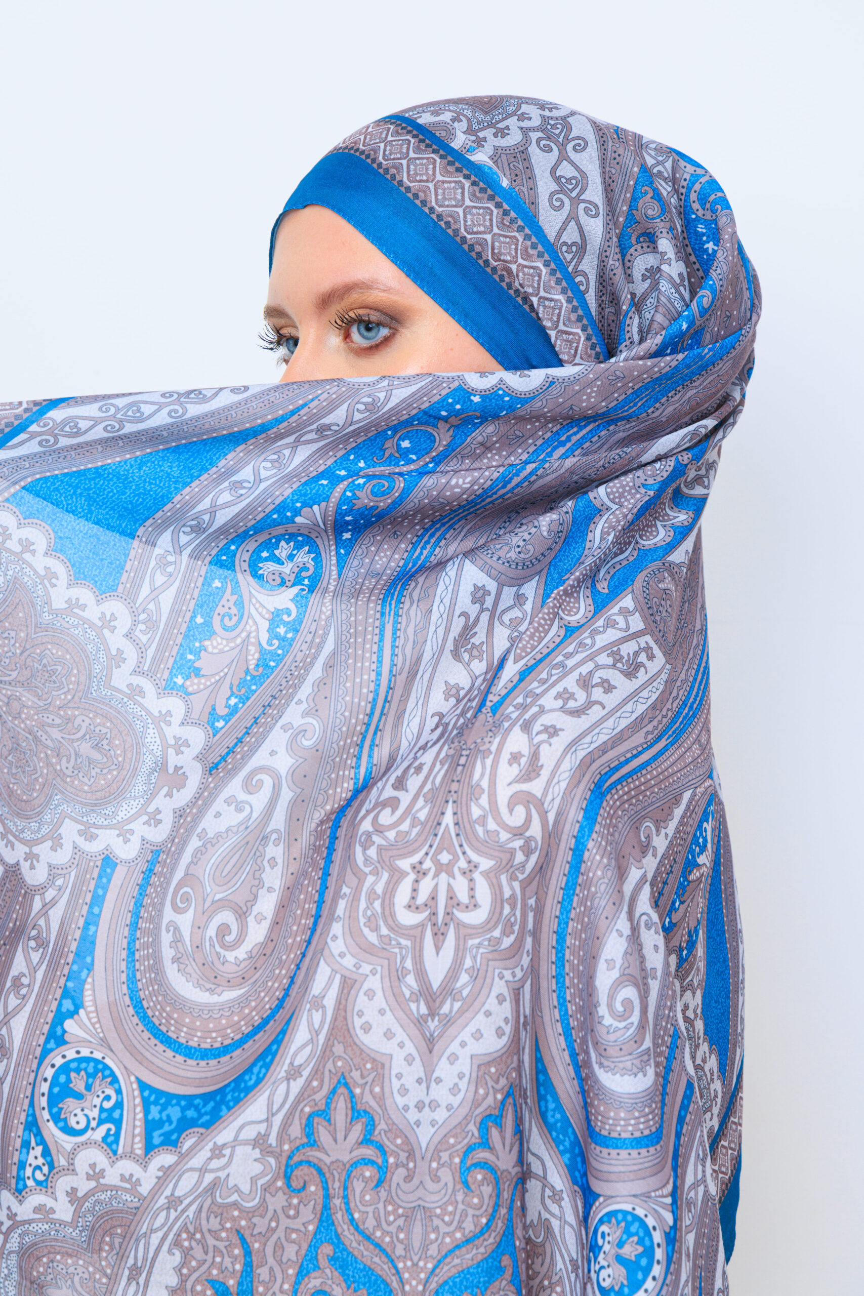 Yeni Etnik Pamuk Soft Şal 65301 - 65301  Turkuaz - Görsel 5