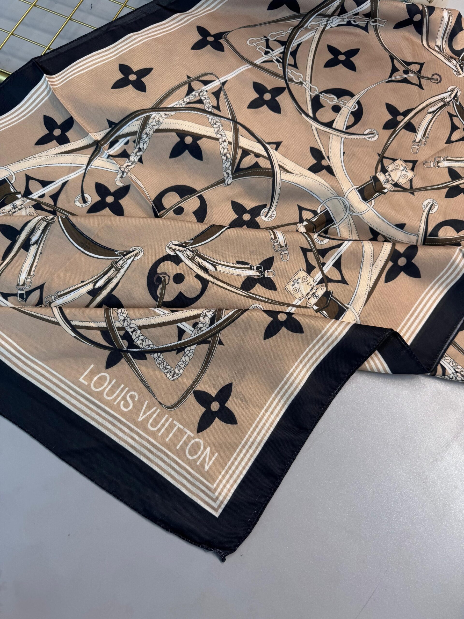 Lv Kemer Desen Pamuk Soft Şal 31230 - Camel