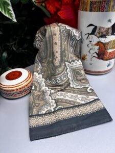 Yeni Etnik Pamuk Soft Şal 65301 - 65301  Altın-Siyah