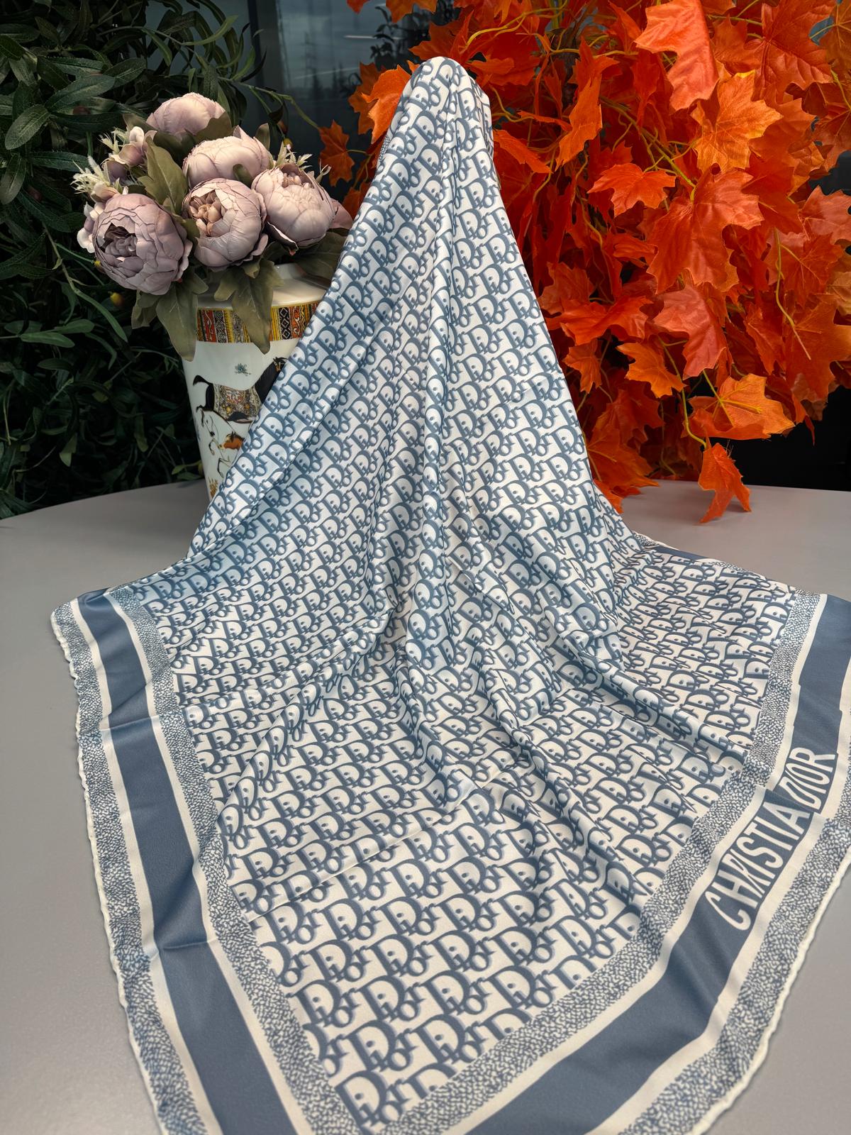 Dior Marka Eşarp - İndigo