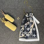 Lv Kemer Desen Pamuk Soft Şal 31230 - Siyah-Beyaz