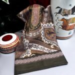 Yeni Etnik Pamuk Soft Şal 65301 - 65301  Asker Yeşili