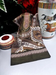 Yeni Etnik Pamuk Soft Şal 65301 - 65301  Asker Yeşili