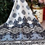 Hint Etro Desenli Pamuk Soft Şal - 658960 - Bebe Mavi  Beyaz