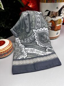 Yeni Etnik Pamuk Soft Şal 65301 - 65301  Siyah-gri