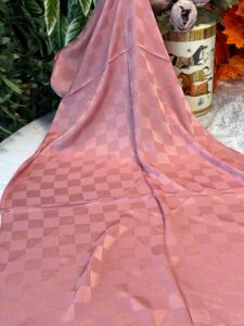 Dama Desen Jakar Şal - Açık Pembe