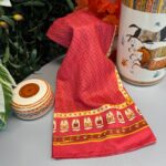 Fendi Monogram Pamuk Soft Şal 64302 - Kırmızı