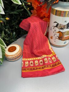 Fendi Monogram Pamuk Soft Şal 64302 - Kırmızı