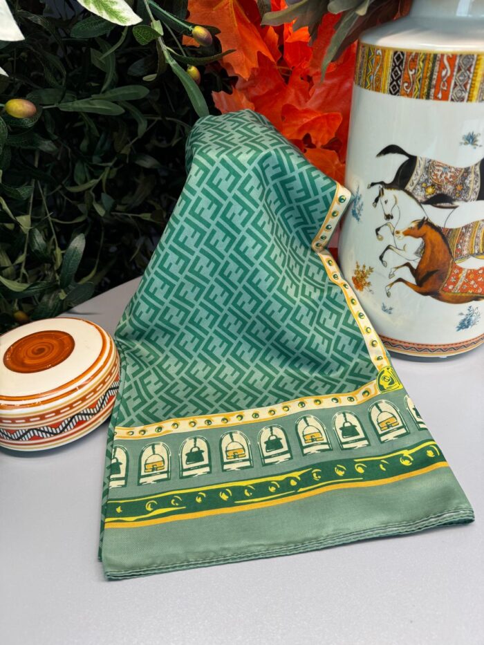 Fendi Monogram Pamuk Soft Şal 64302 - Haki