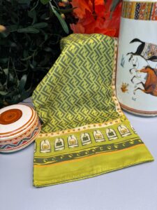 Fendi Monogram Pamuk Soft Şal 64302 - Asker Yeşili