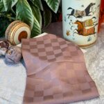 Dama Desen Jakar Şal - Çikolata