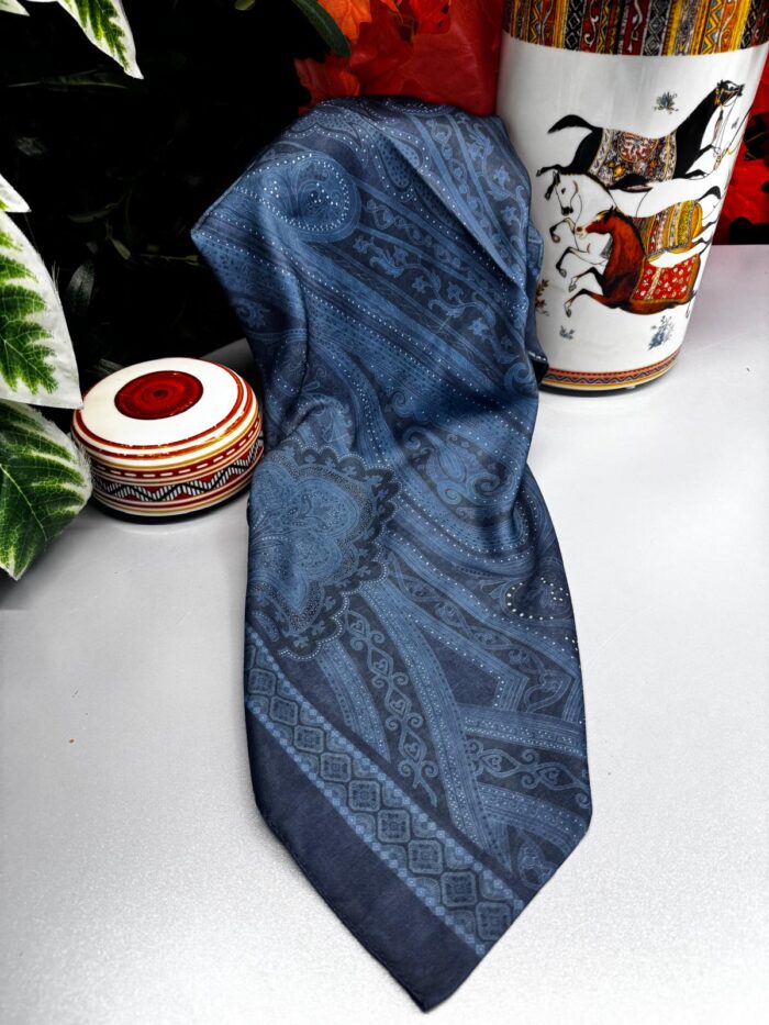 Yeni Etnik Pamuk Soft Şal 65301 - 65301  Lacivert