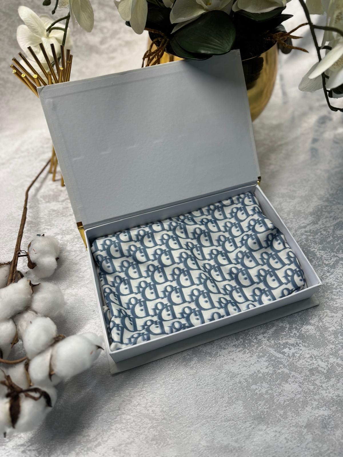 Dior Marka Eşarp - İndigo - Görsel 2