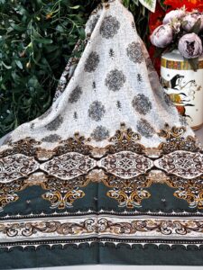 Hint Etro Desenli Pamuk Soft Şal - 658960 - Zümrüt