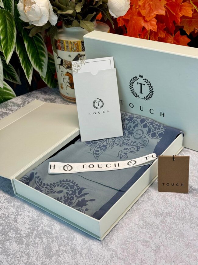 Touch İthal Pamuk İpek Şal  - 415420 Bebe Mavi