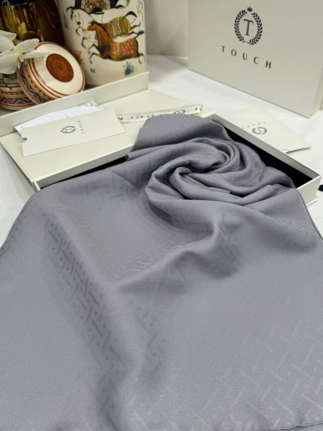 New Desen Pamuk Jakar İpek Şal - 19450 - Gri