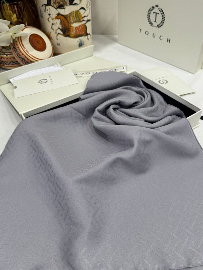 New Desen Pamuk Jakar İpek Şal - 19450 - Gri