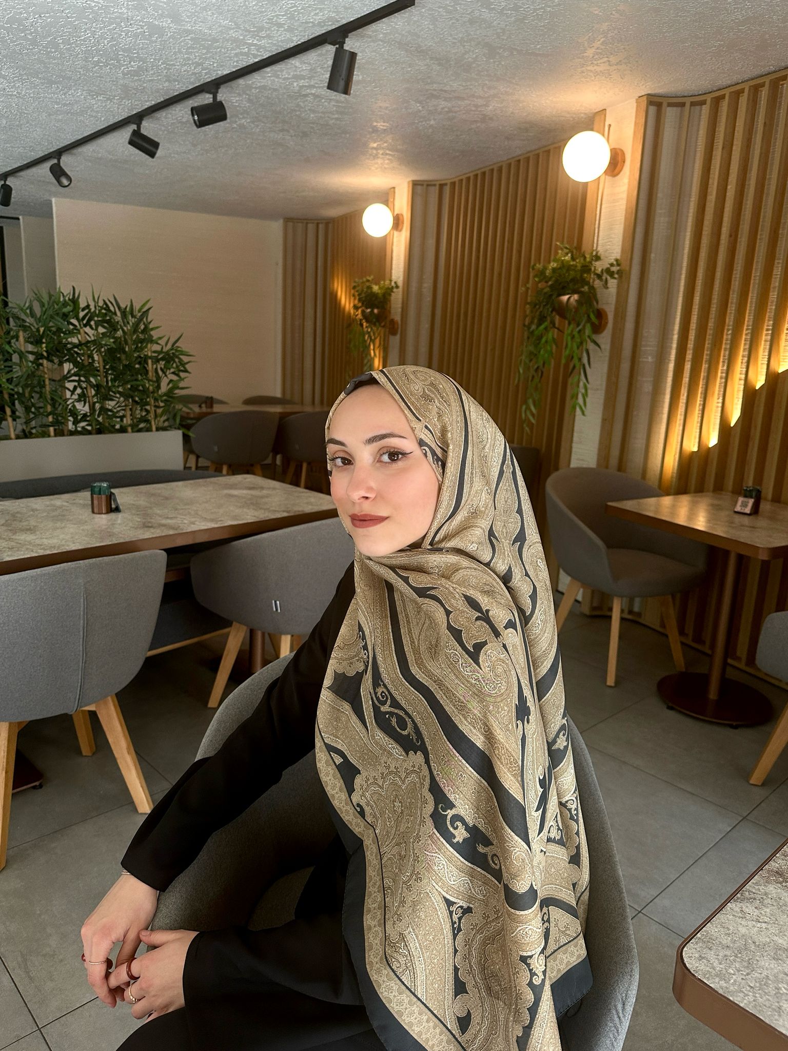 Etro Pamuk İpek Şal -987654. Gold  Siyah