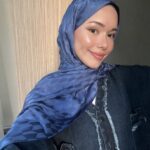 Qoza Desen İpeksi Jakar Şal -  Gece Mavisi