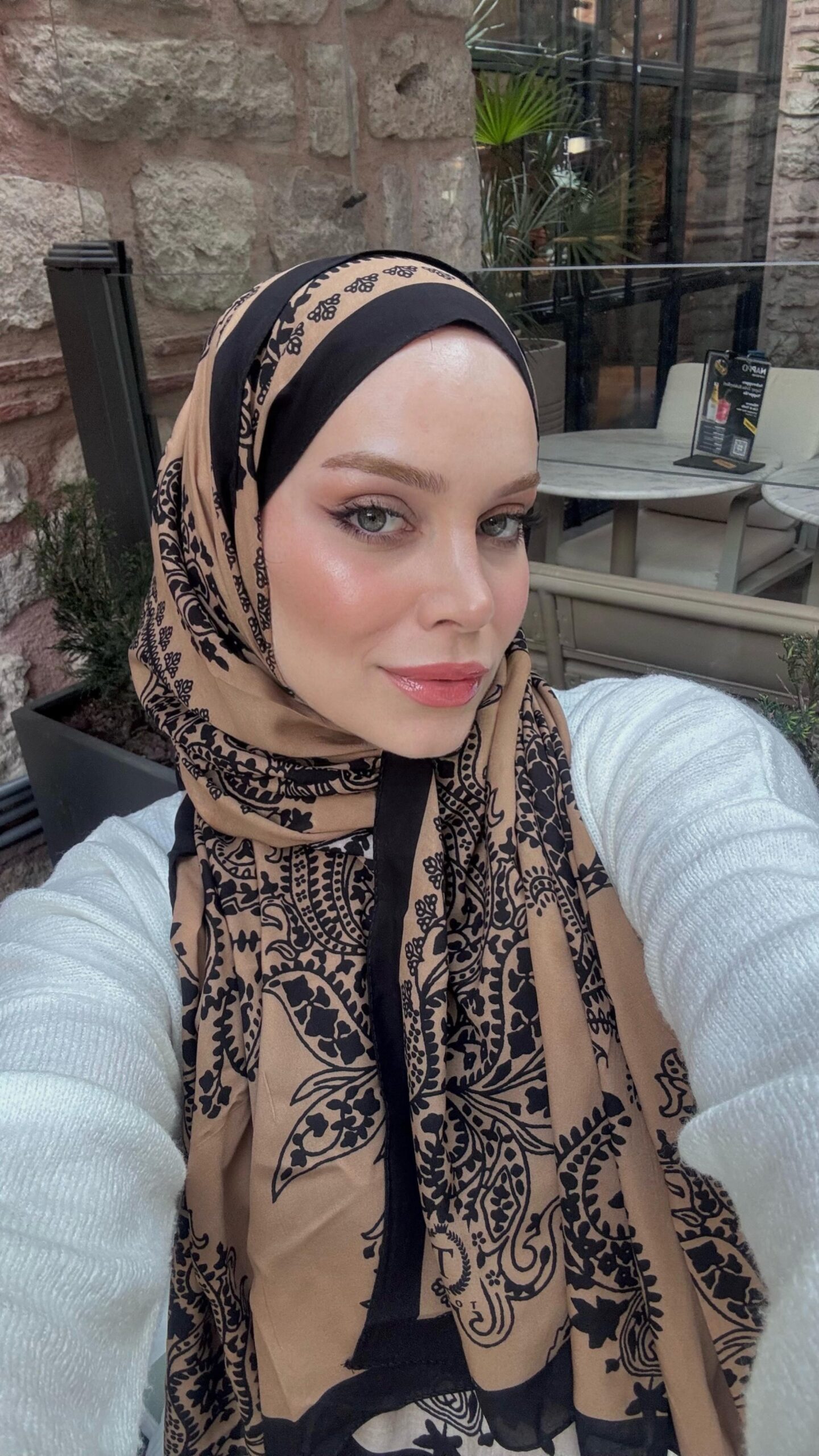 Touch İthal Pamuk İpek Şal - 415420 Vizon Siyah