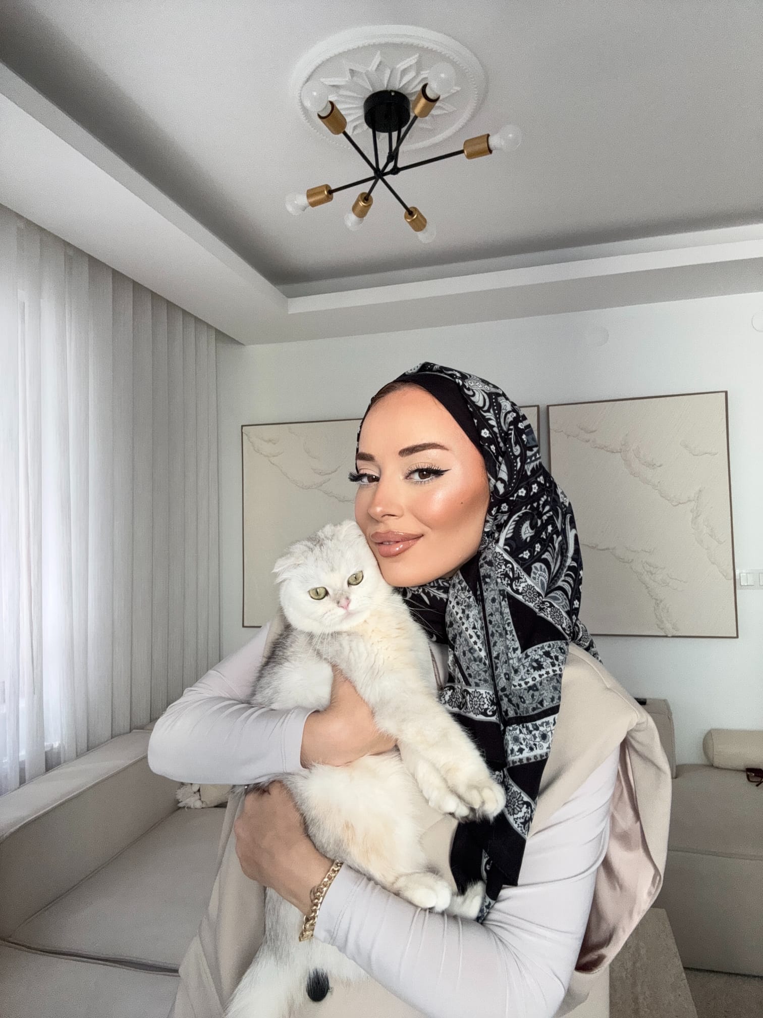 Touch New İthal Pamuk İpek Şal - 55780 - Siyah